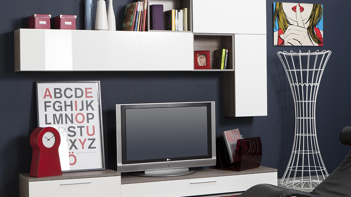 parete attrezzata mobile tv libreria design ProduceShop